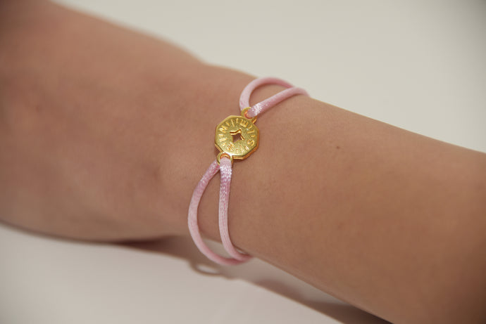 Light Pink Satin Gold Compass