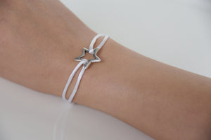 White Satin Silver Star