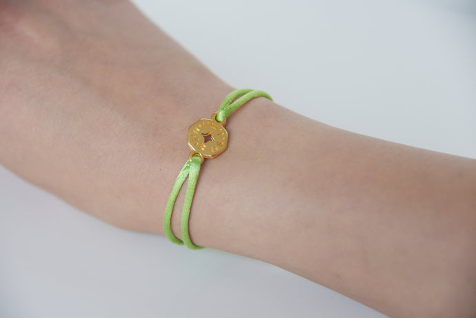 Light Green Satin Gold Compass